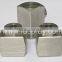 Dust control chemical processing hollow cone water jet nozzle