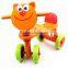Kids learning walking ride on cat animal toy 4wheel walking bike