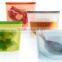 Fresh vegetable bag silicone food bag with zipper food freezer bag