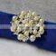 Elegant Pearl Jewelled Flower Napkin Rings for Wedding