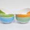 Baby feeding small ceramic rice bowl with colorful painting