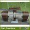 Water-resistant Wicker Bar Set Home Entertainment Wine Table Set Aluminum Table and Chair