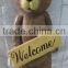 Welcome door decoration fiberglass life size garden bear statue
