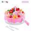 Dongguan Icti Factory Plastic Birthday Cake Play Set Toy, DIY Kitchen Set Toys Educational Toys For Kids Prescholol Pretend Play
