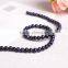 natural blue gold stone round diy beads for jewelry slider beads for bracelets