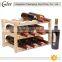 High quality beautiful and classical wood fake wine bottles rack stand for display