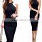 Women Ball Gown Sleeveless Knit Evening Cocktail Party Bodycon Pencil Mini Dress