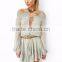off shoulder smocking dress woman ruffle chiffon dresses women summer