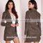 New Arrival Lady Khaki Faux Suede Office Uniform Blazer