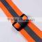 100% Polyester Fabric Men Sport Belts With Clear Reflective Tape