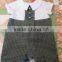 Wholesale Price Kids Boutique Romper Gingham Cotton Baby Pom Pom Romper
