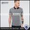 Best Sell Custom Men Short Sleeve Striped Yarn Dyed Classic Collar Polo Shirt With All Over Aztec Print Custom Logo