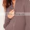 Chinese Factory Ladies Silm Fit Women Longline Knitwear Sweater Purple Zip Up Rib Mini Dress