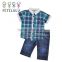 Petelulu Factory Wholesale Pice of Denim Jeans and Cotton Yarn Dyed Shirt Blue Fabric