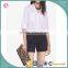 2016 summer see through sexy pure white women shirt, girls long sleeve blouse tops for women