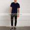 New Design Men Fashion Blouse Lightweight Round Neck Velvet Fabric Tee Shirt Blank T Shirt