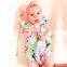 S17541A Fashion Newborn Girls Children's Jumpsuit Cartoon Floral Jumpsuit