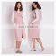 korea fashion female hot pink winter coat custom low price