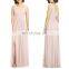 Traditional Style Surplice Ruched Chiffon Gown Formal Women Evening Dress