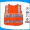 customized logo 100% polyester light weighted training reflective vest