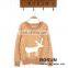Fashion knitwear cute embroidery reindeer design for ugly Christmas Christmas Sweater Patterns