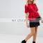 China Product Hot Sale New Design Women Peplum hem Blouse Short Sleeve