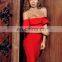 2017 Women Lady Sexy Ruffle Off Shoulder Evening Party Bandage Dress Wholesale Clothing