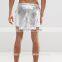 Metallic silver fabric men swimwear boardshorts