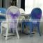 Multicolored chair covers organza sashes for wedding decoration