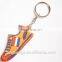 Custom 3D PVC sneaker keychains for promotional gifts, soft pvc/rubber basketball air max shoes keyring, running shoe key ring