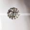 GT35 forward 38.20/55.50mm  6+6 blades turbocharger  milling/aluminum 2618/billet compressor wheel