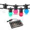 RGB Solar Powered LED String Light 6W with 3V Solar Panel 10pcs sockects for Home Garden Use