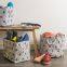 colored printed collapsible cotton rope storage basket organizer living room kids laundry basket small round storage bin