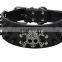 Black Skull Rivet Pet PU Collar Leather Leash Training Dog Rope Pet Neck Chain Pet Supplies