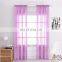 Cash commodity solid color readymade colorful sheer voile curtain fabric stock