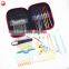 22 pcs  easy to weave crochet hook set  in PU case bag knitting needles