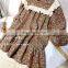 Children's skirt 2020 late autumn girl plus velvet long-sleeved Korean princess dress 100-140 print cotton skirt for children