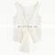 TWOTWINSTYLE Korean Lace Up Bowknot Women's Vest O Neck Tank Sleeveless Backless Large Size Loose Female