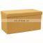 Customized factory wholesale modern faux linen folding storage stool storage bench for living room