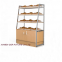 Good quality bakery equipment gondola wood bread display rack for retail supermarket