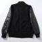 HOT SALE 2021 NEW FASHION MEN'S WOOL/POLYESTER MELTON BASEBALL GENUINE LEATHER  JACKET