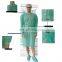 Isolation Gown Fabric Disposable Medical Isolation Gown PPE Level 2 Green