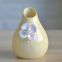 Ins Nordic Hand Made Simple Yellow Small Ceramic Flower Vase For Living Room Decor