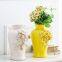 Nordic Palace Creative Romantic Gild Blue Yellow Tall Ceramic Flower Vase For Indoor decor