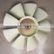 Excavator HD820-3 fan blade for diesel engine 6D34 cooling Fan 6 holes 9 blades