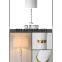 Slim metal luxury copper table lights marble side table lamps for bedroom