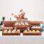 buffets restaurants tableware shelf sapele wood catering food bread display rack stand