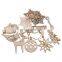 Pack of 16 wooden christmas tree diy ornament crafts natural wood hanging tags pendant with strings