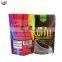 Custom wholesale food plastic bag coffee bean green tea window kraft paper eight edge seal bone bag