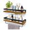 Custom Design Strong Hanging Book Heavy Duty Tool Wooden Modern Wall Floating Shelf